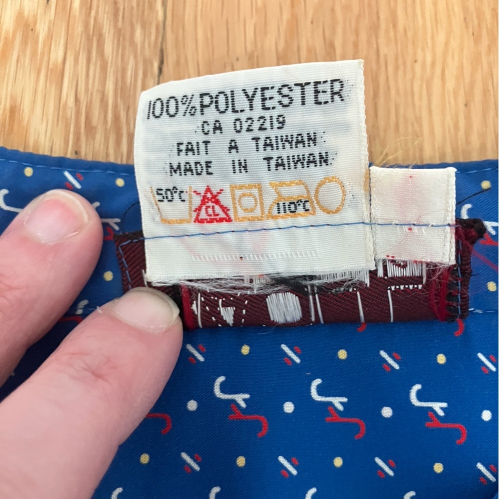 Vintage Raoul Elegant Patterned Blue Women's Dress - Picture 5 of 11